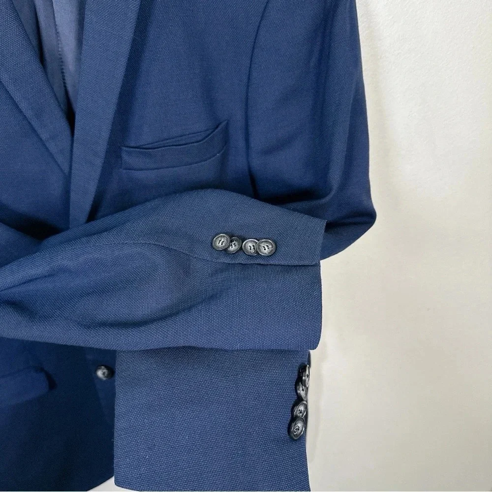 Tiger Of Sweden Mens Size 52 Navy Wool Jil 9 Button Blazer